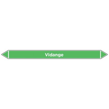 Marqueur de tuyauterie Vidange
