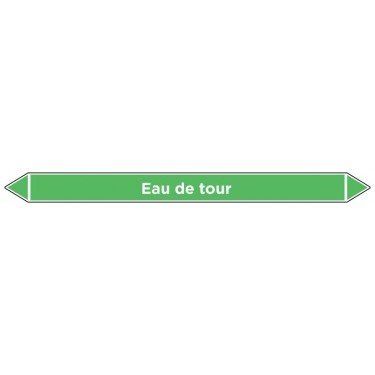 Marqueur de tuyauterie Eau de tour