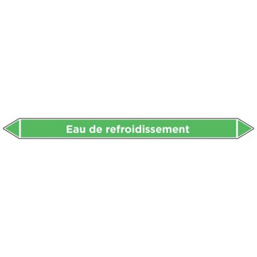 Marqueur de tuyauterie Eau de refroidissement