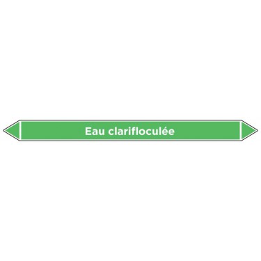 Marqueur de tuyauterie Eau clarifloculée