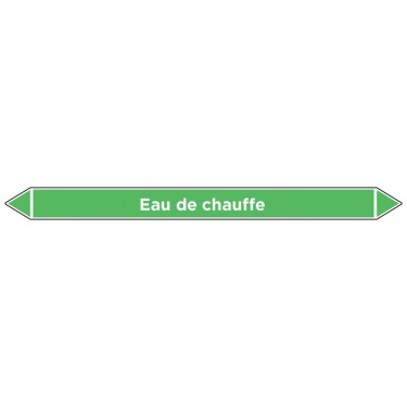 Marqueur de tuyauterie Eau de chauffe