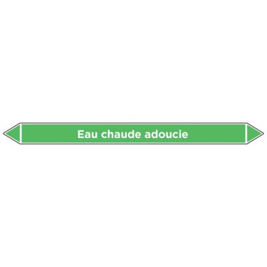 Marqueur de tuyauterie Eau chaude adoucie