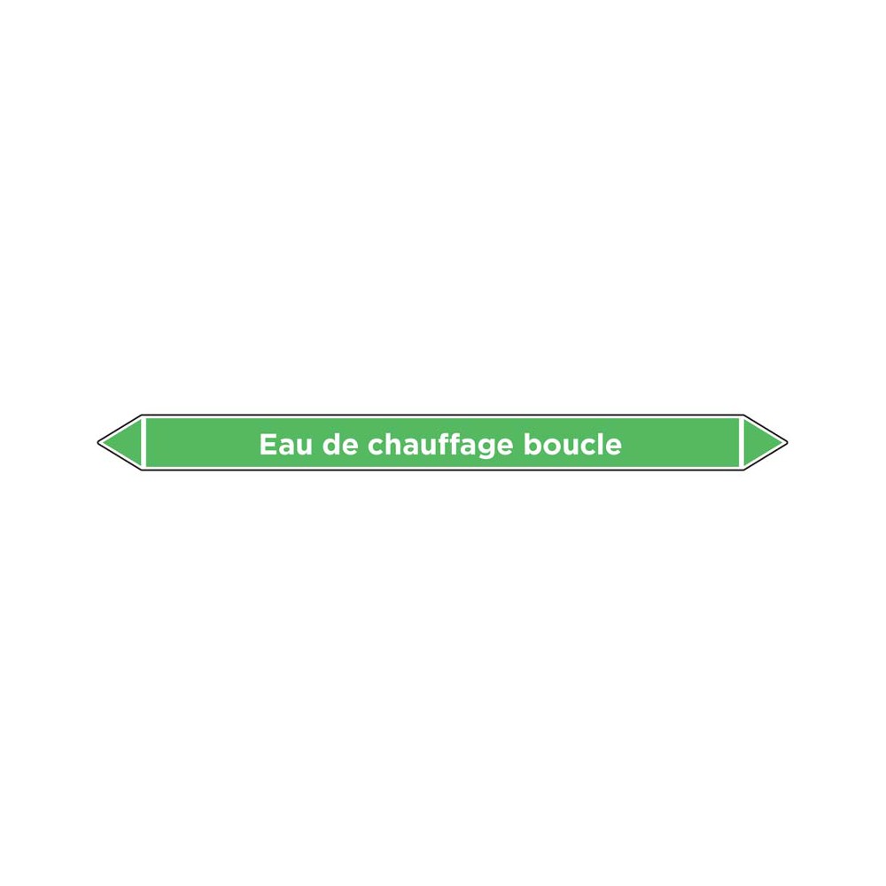 Marqueur de tuyauterie Eau de chauffage boucle Marqueur de tuyauterie Eau de chauffage boucle