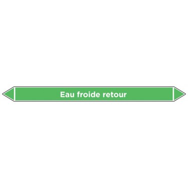 Marqueur de tuyauterie Eau froide retour