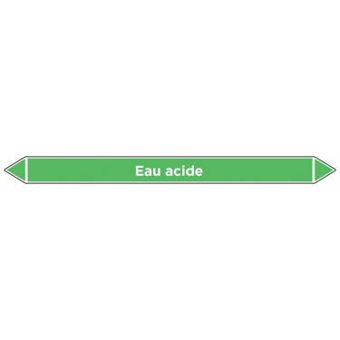 Marqueur de tuyauterie Eau acide