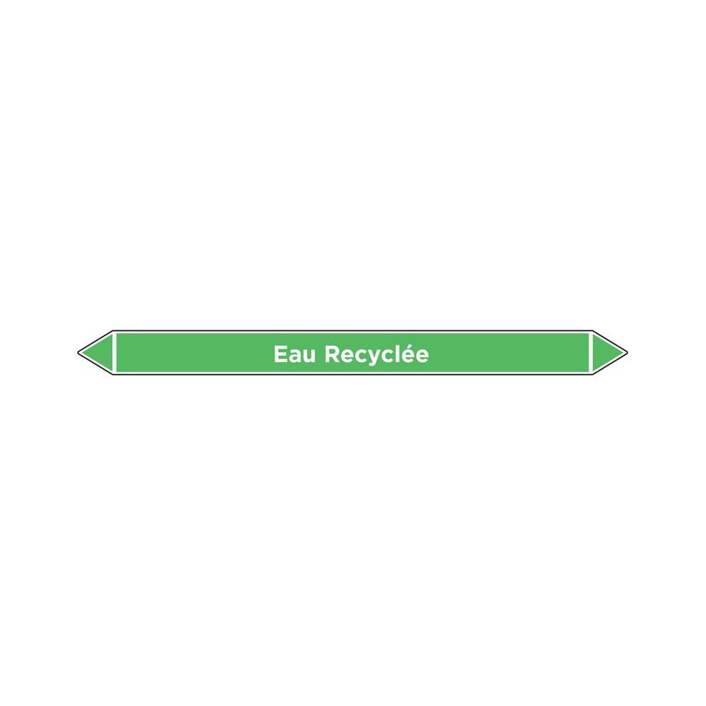Marqueur de tuyauterie Eau Recyclée Marqueur de tuyauterie Eau Recyclée