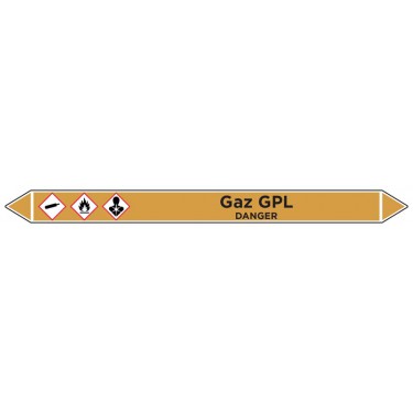 Marqueur de tuyauterie Gaz GPL