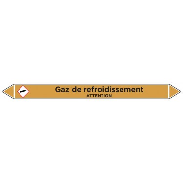 Marqueur de tuyauterie Gaz de refroidissement