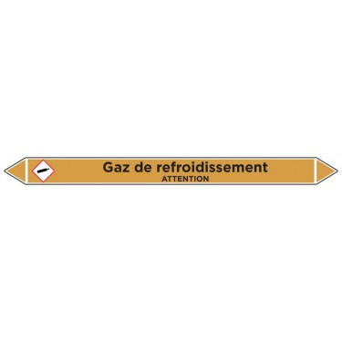 Marqueur de tuyauterie Gaz de refroidissement