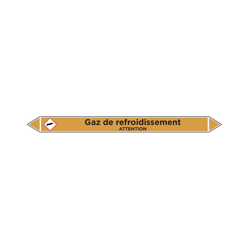 Marqueur de tuyauterie Gaz de refroidissement