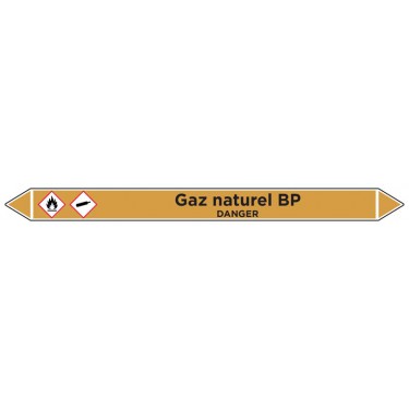 Marqueur de tuyauterie Gaz naturel BP