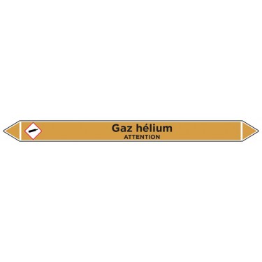 Marqueur de tuyauterie Gaz hélium