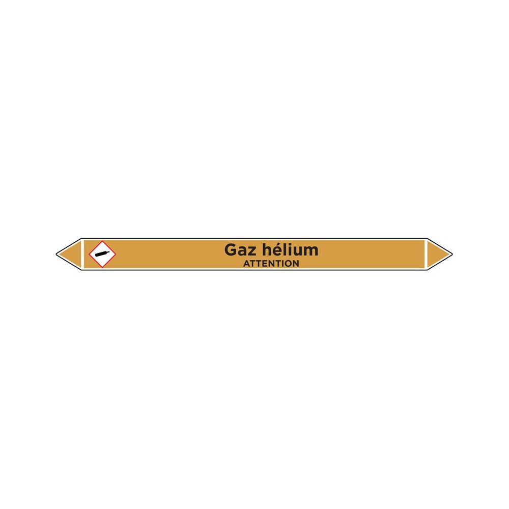 Marqueur de tuyauterie Gaz hélium