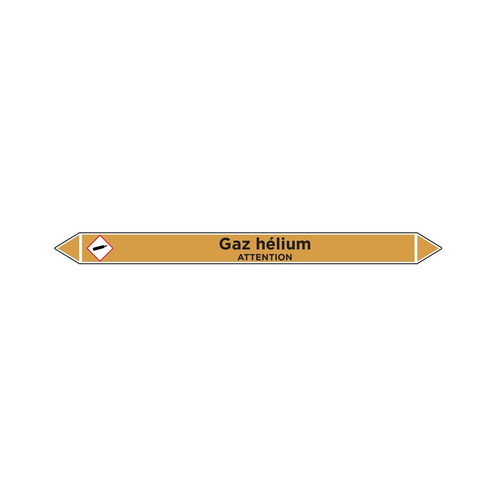 Marqueur de tuyauterie Gaz hélium Marqueur de tuyauterie Gaz hélium