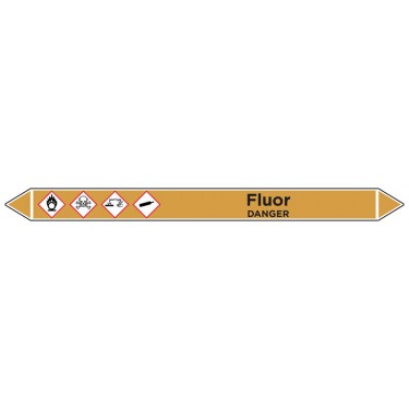 Marqueur de tuyauterie Fluor