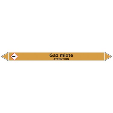 Marqueur de tuyauterie Gaz mixte