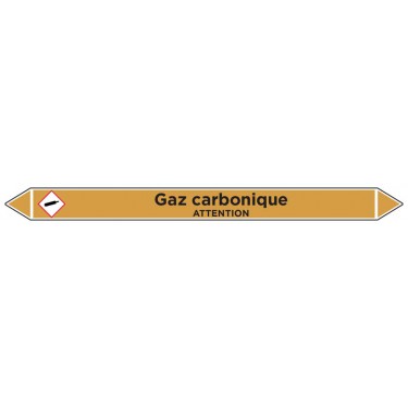 Marqueur de tuyauterie Gaz carbonique