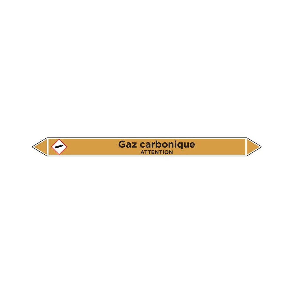 Marqueur de tuyauterie Gaz carbonique