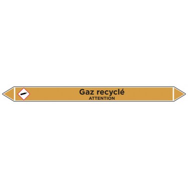 Marqueur de tuyauterie Gaz recyclé