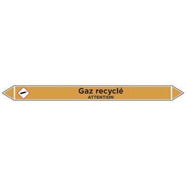 Marqueur de tuyauterie Gaz recyclé