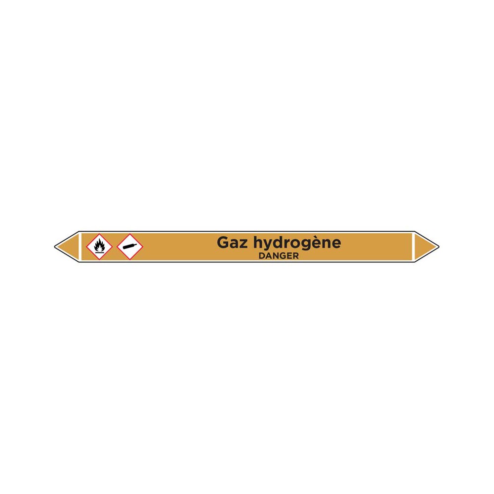 Marqueur de tuyauterie Gaz hydrogène
