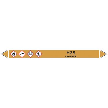 Marqueur de tuyauterie H2S