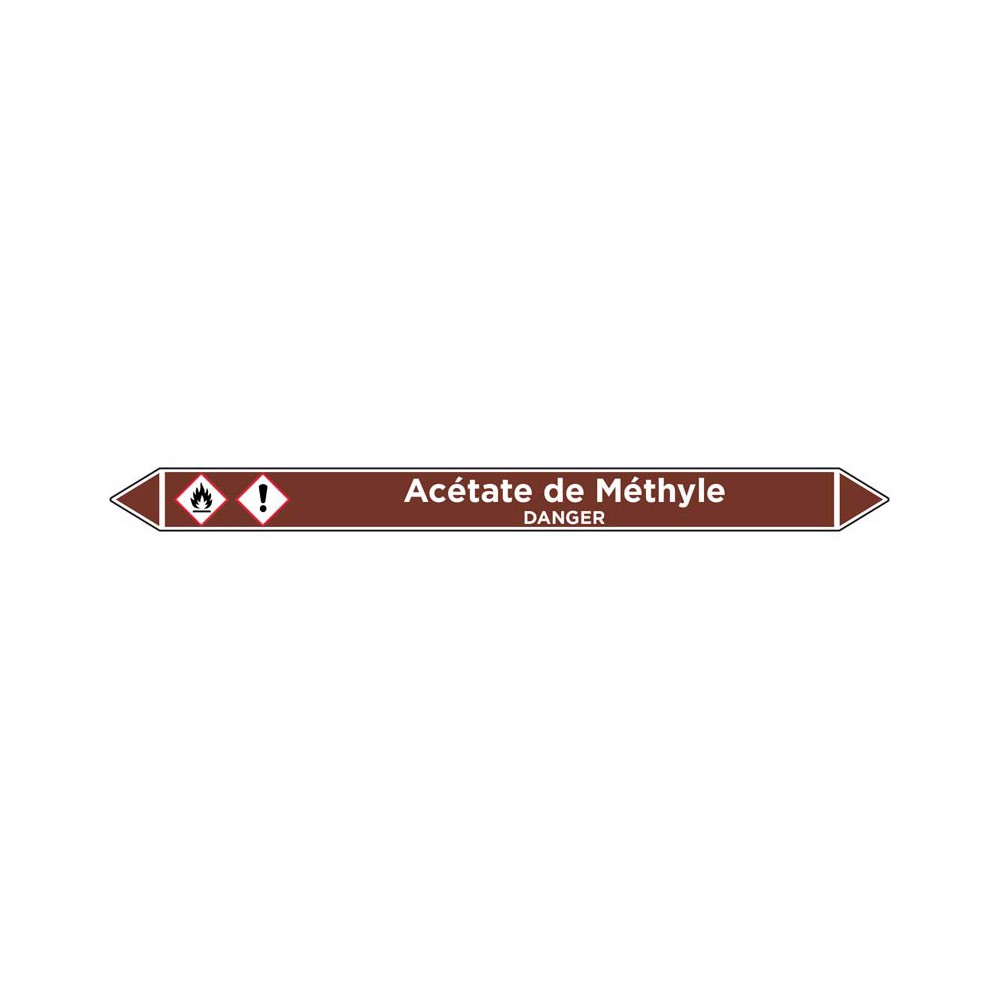 Marqueur de tuyauterie Acétate de Méthyle