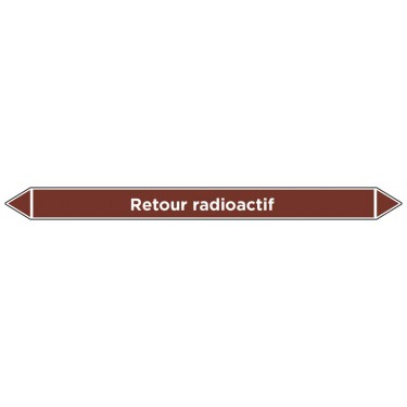 Marqueur de tuyauterie Retour radioactif