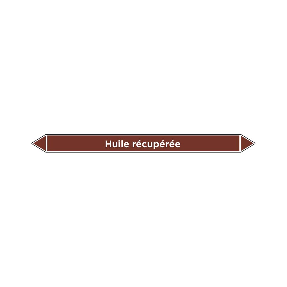 Marqueur de tuyauterie Huile récupérée Marqueur de tuyauterie Huile récupérée