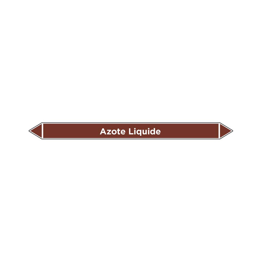 Marqueur de tuyauterie Azote Liquide Marron - 4 tailles