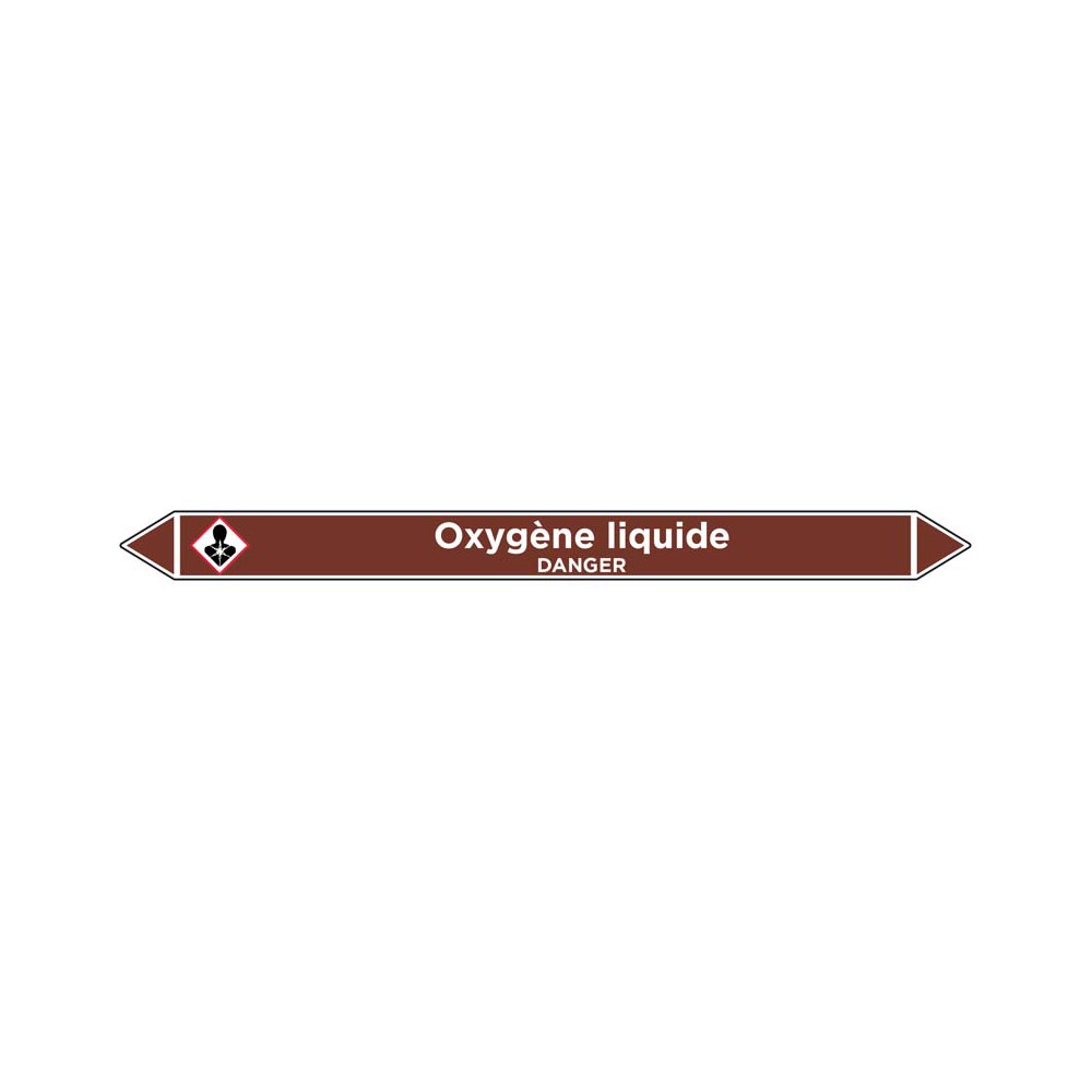 Marqueur de tuyauterie Oxygène liquide Marqueur de tuyauterie Oxygène liquide