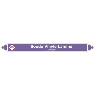 Marqueur de tuyauterie Soude Vinyle Laminé