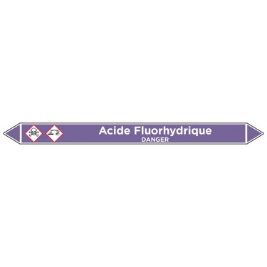 Marqueur de tuyauterie Acide Fluorhydrique