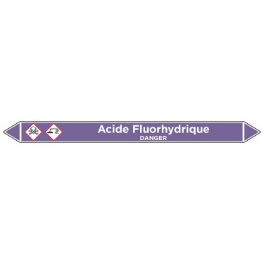 Marqueur de tuyauterie Acide Fluorhydrique