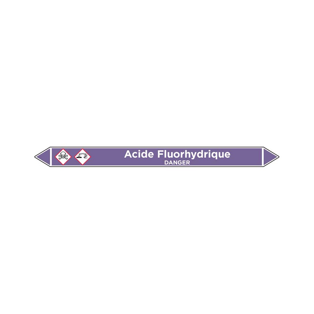 Marqueur de tuyauterie Acide Fluorhydrique