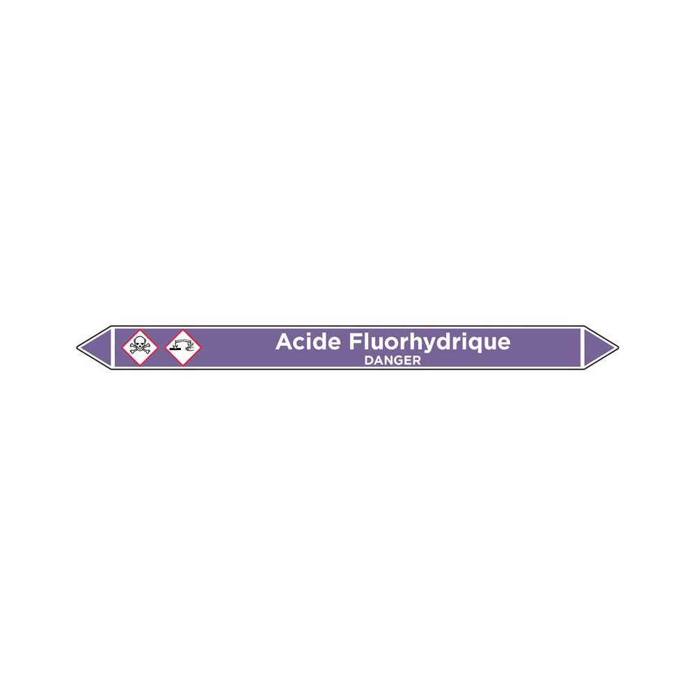 Marqueur de tuyauterie Acide Fluorhydrique Marqueur de tuyauterie Acide Fluorhydrique
