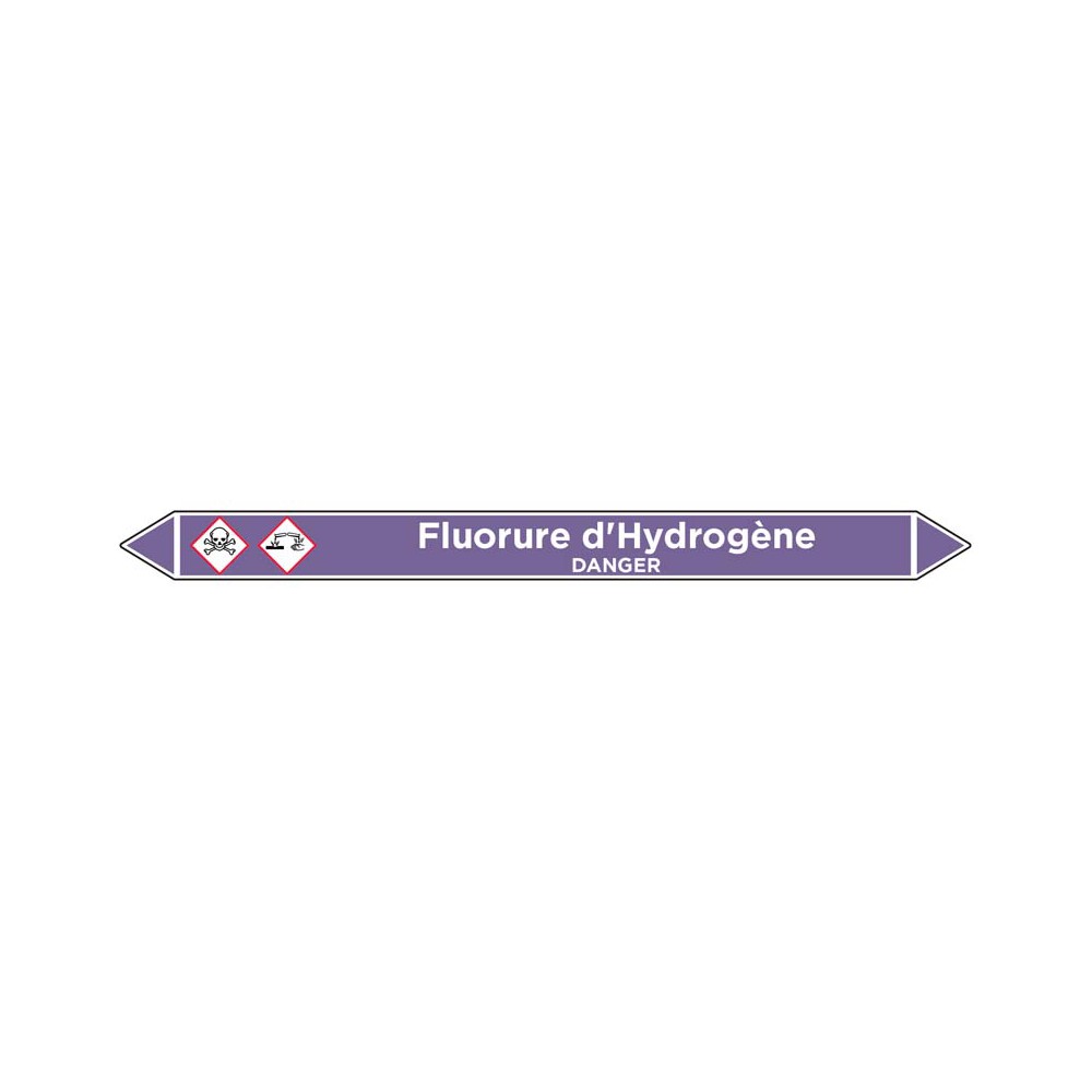 Marqueur de tuyauterie Fluorure d'Hydrogène