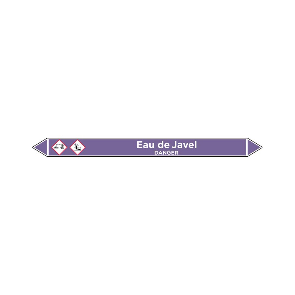 Marqueur de tuyauterie Eau de Javel Marqueur de tuyauterie Eau de Javel
