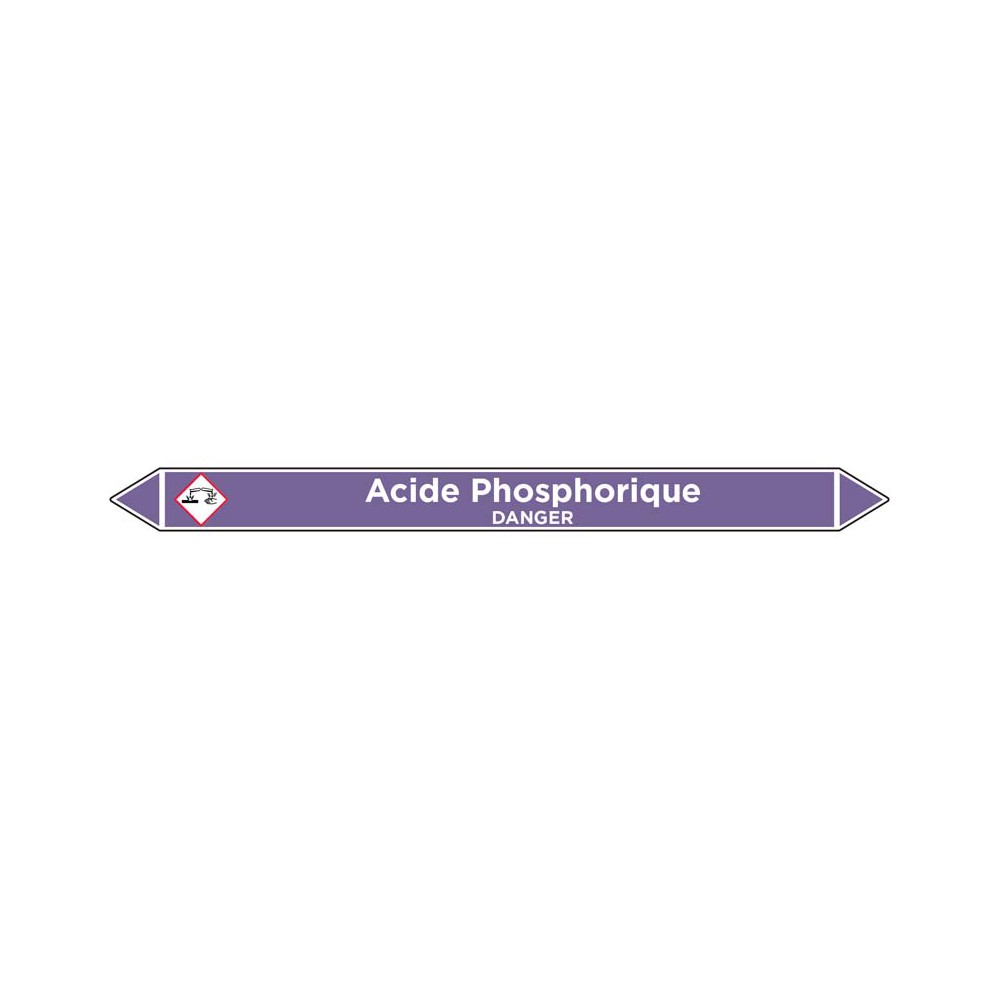 Marqueur de tuyauterie Acide Phosphorique Marqueur de tuyauterie Acide Phosphorique