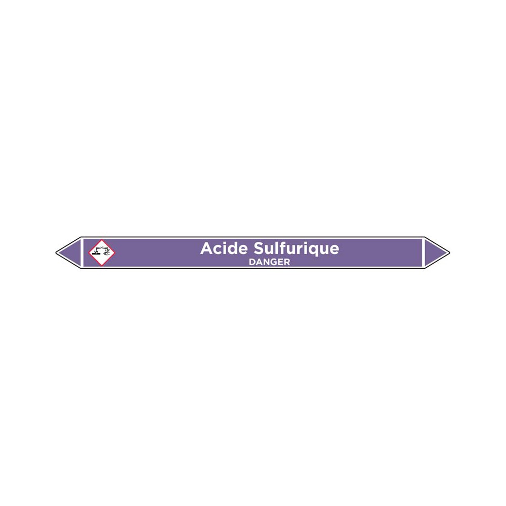 Marqueur de tuyauterie Acide Sulfurique