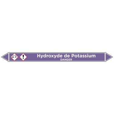 Marqueur de tuyauterie Hydroxyde de Potassium
