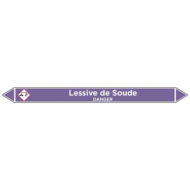 Marqueur de tuyauterie Lessive de Soude