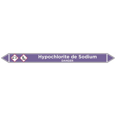 Marqueur de tuyauterie Hypochlorite de Sodium