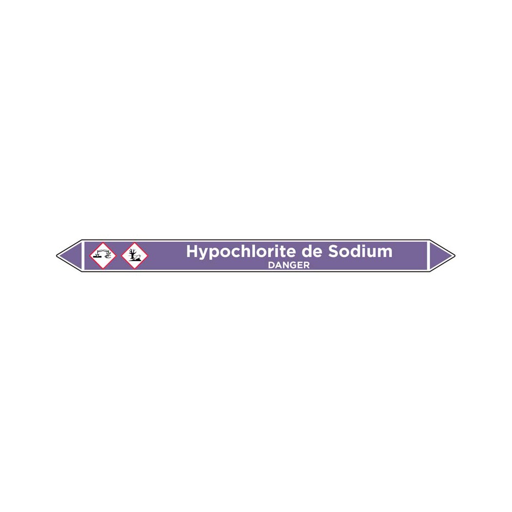 Marqueur de tuyauterie Hypochlorite de Sodium Marqueur de tuyauterie Hypochlorite de Sodium