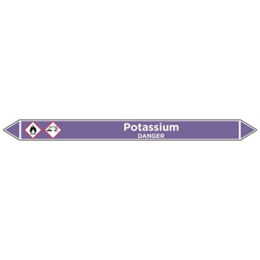 Marqueur de tuyauterie Potassium
