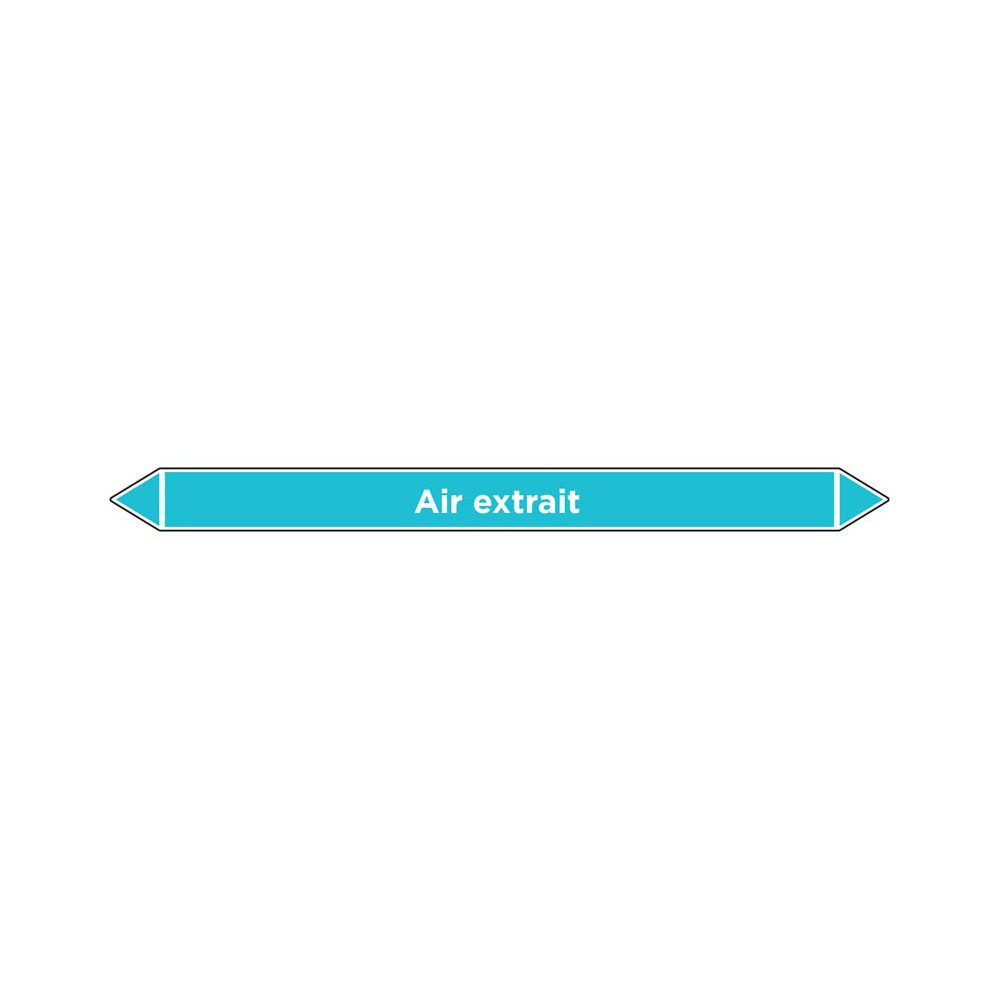 Marqueur de tuyauterie Air extrait Marqueur de tuyauterie Air extrait