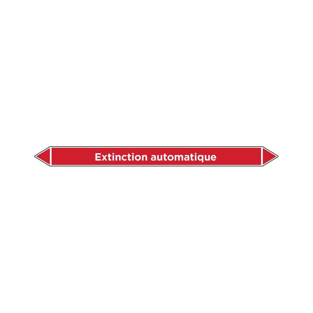 Marqueur de tuyauterie Extinction automatique