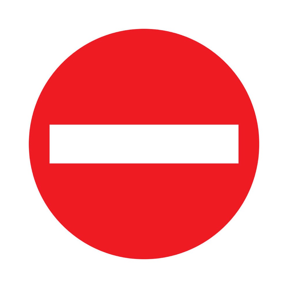 Sticker de sol pour Sens interdit | Signalétique Express