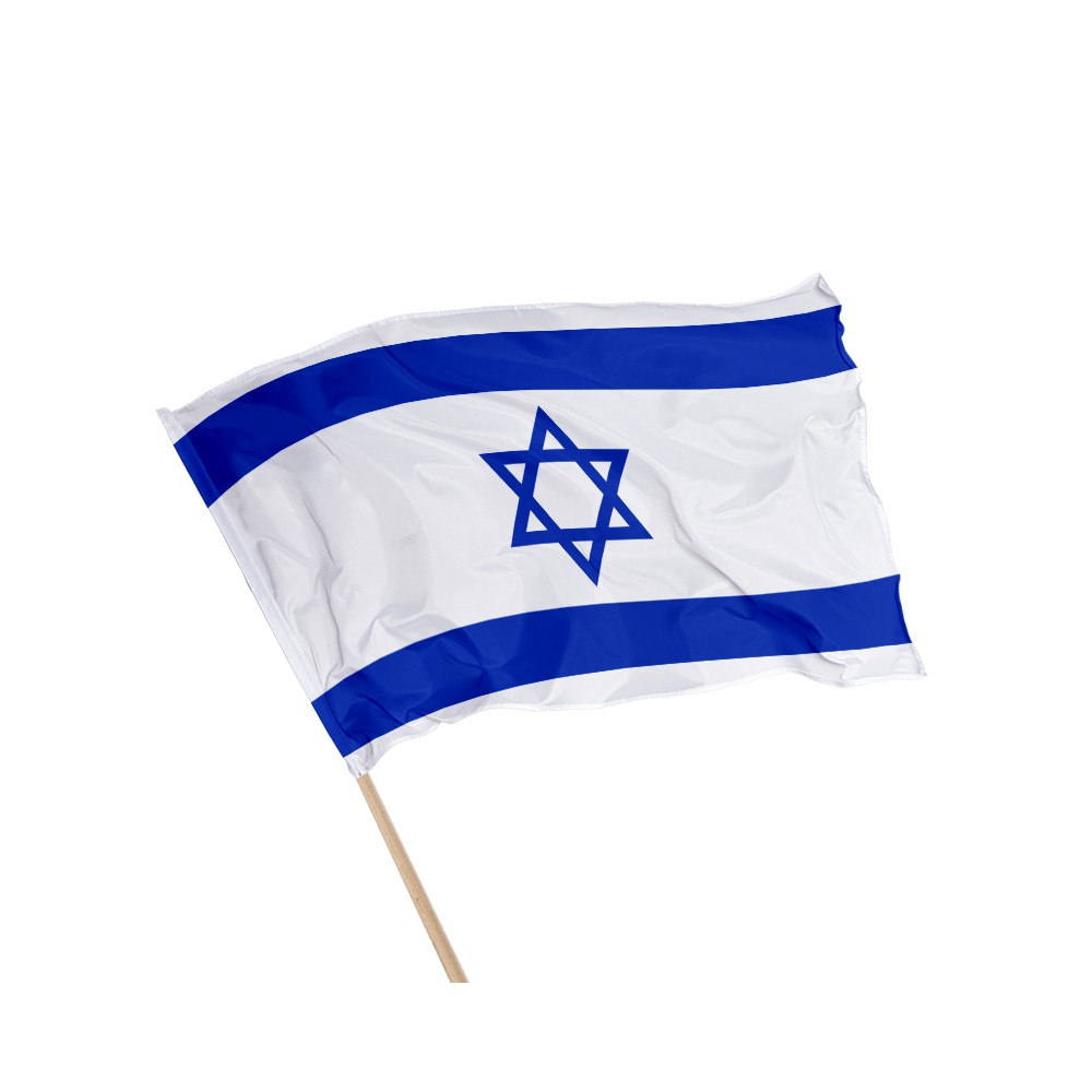 Drapeau Israël sur Hampe à agiter - 5 tailles disponibles