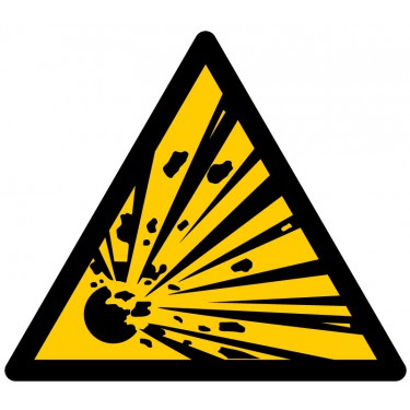 Panneau Danger Matières explosives W002 - ISO 7010